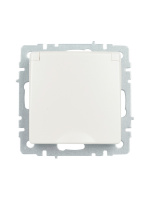 BRITE Розетка с заземлением с защитными шторками и крышкой 16А IP20 РСбш10-3-БрЖ жемчуг IEK BR-R16-16-K36