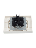 BRITE Розетка двойная с заземлением с защитными шторками 16А в сборе РСш12-3-БрЖ жемчуг IEK BR-R24-16-K36-F