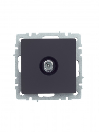 BRITE Розетка TV проходная РТВ10-0-БрГ графит IEK BR-A10-P-K53