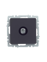 BRITE Розетка TV проходная РТВ10-0-БрГ графит IEK BR-A10-P-K53