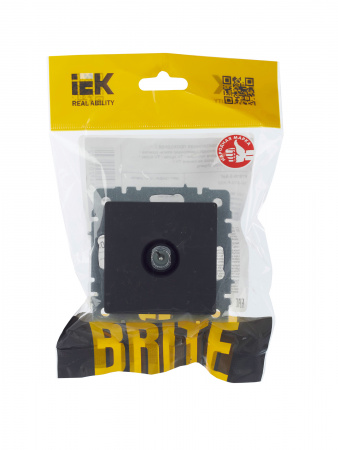 BRITE Розетка TV проходная РТВ10-0-БрГ графит IEK BR-A10-P-K53