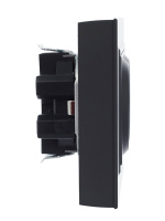 BRITE Розетка двойная с заземлением с защитными шторками 16А в сборе РСш12-3-БрГ графит IEK BR-R24-16-K53-F