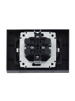 BRITE Розетка двойная с заземлением с защитными шторками 16А в сборе РСш12-3-БрГ графит IEK BR-R24-16-K53-F