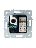 BRITE Розетка двойная RJ11+RJ45 кат.5E РК/Т12-БрКр бежевый IEK BR-KT20-O-1-K10