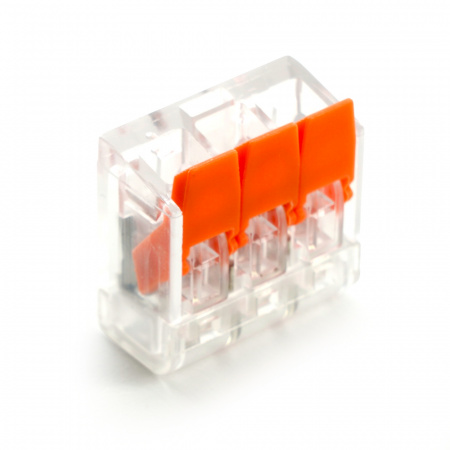 Клемма монтажная компактная 3-проводная, STEKKER LD221-413 32394