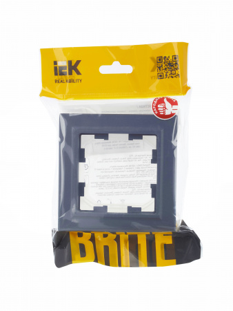 BRITE Рамка 1 пост IP44 РУ-1-БрМ-44 маренго IEK BR-M12-44-K35