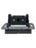 BRITE Выключатель двухклавишный с индикацией 10А ВС10-2-1-БрС сталь IEK BR-V20-1-10-K46