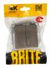 BRITE Выключатель двухклавишный с индикацией 10А ВС10-2-1-БрС сталь IEK BR-V20-1-10-K46