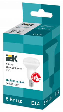 LLE-R50-5-230-40-E14 Лампа светодиодная R50 рефлектор 5Вт 230В 4000К E14 IEK 