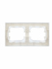 BRITE Рамка 2 поста IP44 РУ-2-БрБ-44 белый IEK BR-M22-44-K01