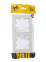 BRITE Рамка 2 поста IP44 РУ-2-БрБ-44 белый IEK BR-M22-44-K01