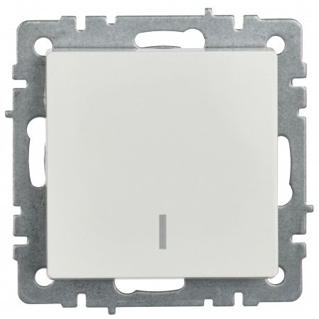 BRITE Выключатель одноклавишный с индикацией 10А ВС10-1-1-БрБ белый IEK BR-V10-1-10-K01