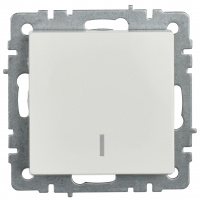 BRITE Выключатель одноклавишный с индикацией 10А ВС10-1-1-БрБ белый IEK BR-V10-1-10-K01