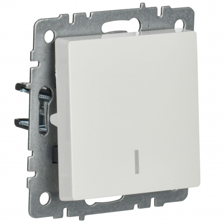 BRITE Выключатель одноклавишный с индикацией 10А ВС10-1-1-БрБ белый IEK BR-V10-1-10-K01