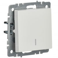 BRITE Выключатель одноклавишный с индикацией 10А ВС10-1-1-БрБ белый IEK BR-V10-1-10-K01