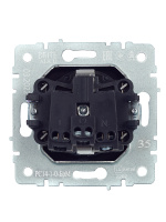 BRITE Розетка с заземлением с защитными шторками 16А РС14-1-0-БрМ маренго IEK BR-R14-16-K35