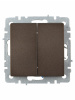 BRITE Выключатель двухклавишный проходной 10А ВС10-2-6-БрТБ темная бронза IEK BR-V22-0-10-K45