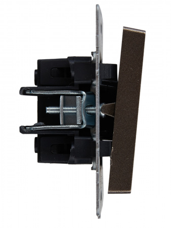 BRITE Выключатель двухклавишный проходной 10А ВС10-2-6-БрТБ темная бронза IEK BR-V22-0-10-K45