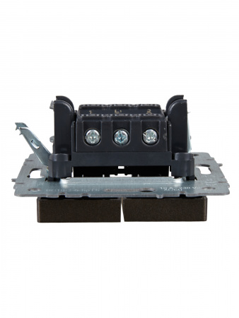 BRITE Выключатель двухклавишный проходной 10А ВС10-2-6-БрТБ темная бронза IEK BR-V22-0-10-K45