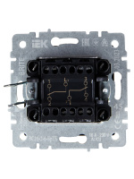 BRITE Выключатель двухклавишный проходной 10А ВС10-2-6-БрТБ темная бронза IEK BR-V22-0-10-K45