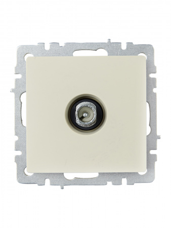 BRITE Розетка TV проходная РТВ10-0-БрКр бежевый IEK BR-A10-P-K10