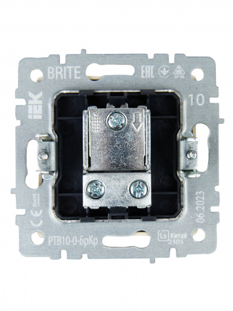 BRITE Розетка TV проходная РТВ10-0-БрКр бежевый IEK BR-A10-P-K10