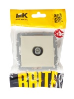 BRITE Розетка TV проходная РТВ10-0-БрКр бежевый IEK BR-A10-P-K10