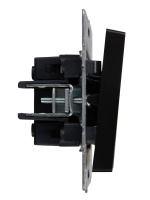 BRITE Выключатель двухклавишный с индикацией 10А ВС10-2-1-БрЧ черный IEK BR-V20-1-10-K02