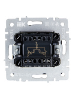 BRITE Выключатель двухклавишный с индикацией 10А ВС10-2-1-БрЧ черный IEK BR-V20-1-10-K02