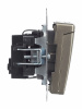 BRITE Розетка с заземлением с защитными шторками и крышкой 16А IP20 РСбш10-3-БрШ шампань IEK BR-R16-16-K37