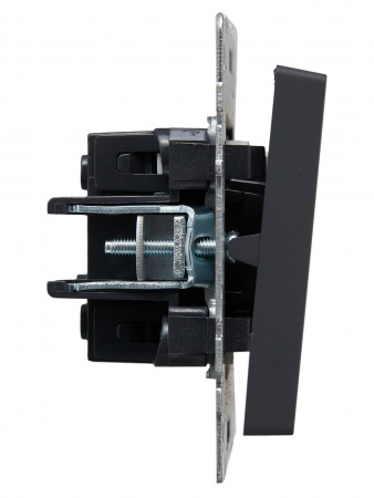 BRITE Выключатель двухклавишный с индикацией 10А ВС10-2-1-БрГ графит IEK BR-V20-1-10-K53