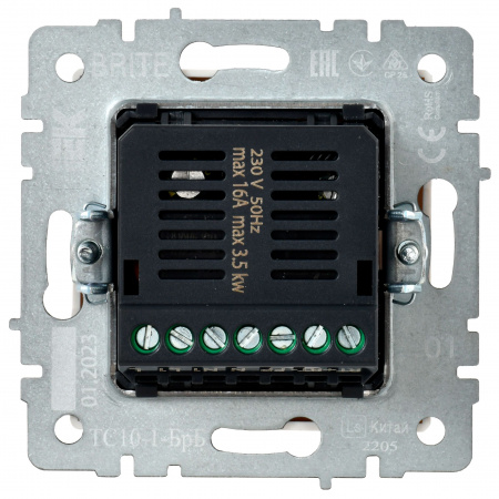 BRITE Термостат электронный с индикацией ТС10-1-БрБ белый IEK BR-RT11-K01