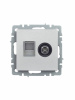 BRITE Розетка двойная TV+RJ45 кат.5E РТВ/РК12-БрА алюминий IEK BR-AK20-1-K47