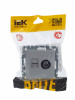 BRITE Розетка двойная TV+RJ45 кат.5E РТВ/РК12-БрА алюминий IEK BR-AK20-1-K47