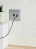 BRITE Розетка двойная TV+RJ45 кат.5E РТВ/РК12-БрА алюминий IEK BR-AK20-1-K47