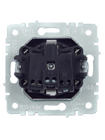 BRITE Розетка с заземлением без защитных шторок 16А РС11-1-0-БрС сталь IEK BR-R11-16-K46