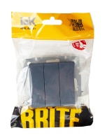 BRITE Выключатель трехклавишный 10А ВС10-3-0-БрМ маренго IEK BR-V30-0-10-K35