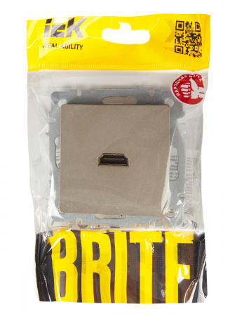 BRITE Розетка HDMI РHDMI-0-БрШ шампань IEK BR-H10-K37
