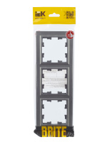 BRITE Рамка 3 поста РУ-3-БрС сталь IEK BR-M32-K46