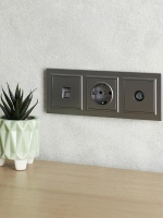 BRITE Рамка 3 поста РУ-3-БрС сталь IEK BR-M32-K46