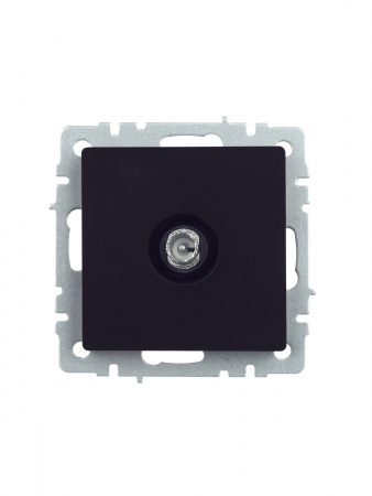 BRITE Розетка TV проходная РТВ10-0-БрЧ черный IEK BR-A10-P-K02