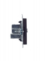 BRITE Розетка TV проходная РТВ10-0-БрЧ черный IEK BR-A10-P-K02