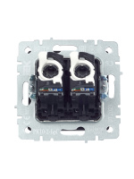 BRITE Розетка компьютерная двойная RJ45 кат.5E РК10-2-БрГ графит IEK BR-K20-1-K53