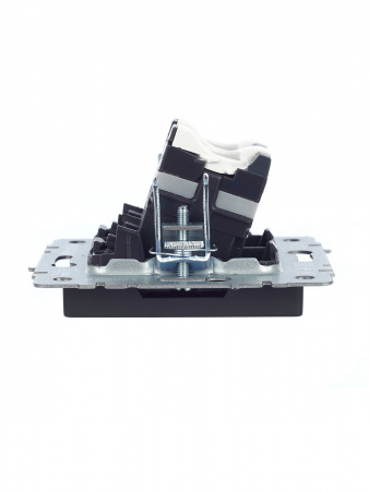 BRITE Розетка компьютерная двойная RJ45 кат.5E РК10-2-БрГ графит IEK BR-K20-1-K53