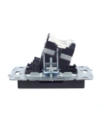 BRITE Розетка компьютерная двойная RJ45 кат.5E РК10-2-БрГ графит IEK BR-K20-1-K53