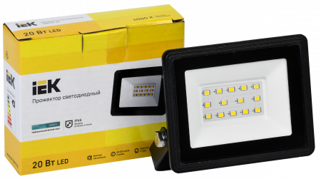 LPDO601-20-40-K02 Прожектор СДО 06-20 светодиодный черный IP65 4000K IEK 