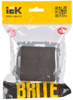 BRITE Выключатель жалюзи 10А ВС10-1-5-БрТБ темная бронза IEK BR-V15-0-10-K45
