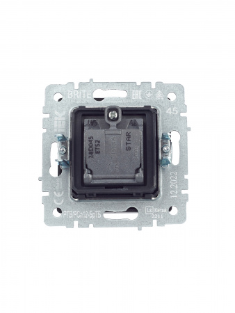 BRITE Розетка двойная TV+SAT РТВ/РСп12-БрТБ темная бронза IEK BR-AF20-O-K45