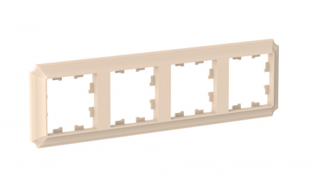 ATLASDESIGN ANTIQUE 4-постовая рамка, универсальная, ПЕСОЧНЫЙ Systeme Electric ATN101204