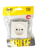 BRITE Розетка без заземления без защитных шторок 10А РС10-1-0-БрЖ жемчуг IEK BR-R10-10-K36